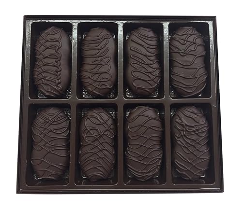 Philadelphia Candies Dark Chocolate Covered Nutter Butter Cookies, 8 Ounce Gift Box