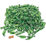 Fun Express - Green Foil Wrapped Caramels (2lbs) for Wedding - Edibles - Soft & Chewy Candy - Caramel & Licorice - 100 Pieces