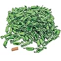 Fun Express - Green Foil Wrapped Caramels (2lbs) for Wedding - Edibles - Soft & Chewy Candy - Caramel & Licorice - 100 Pieces