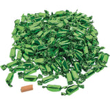 Fun Express - Green Foil Wrapped Caramels (2lbs) for Wedding - Edibles - Soft & Chewy Candy - Caramel & Licorice - 100 Pieces