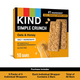 KIND Simple Crunch Bars, Oats & Honey, 7 Ounce (Pack of 8)