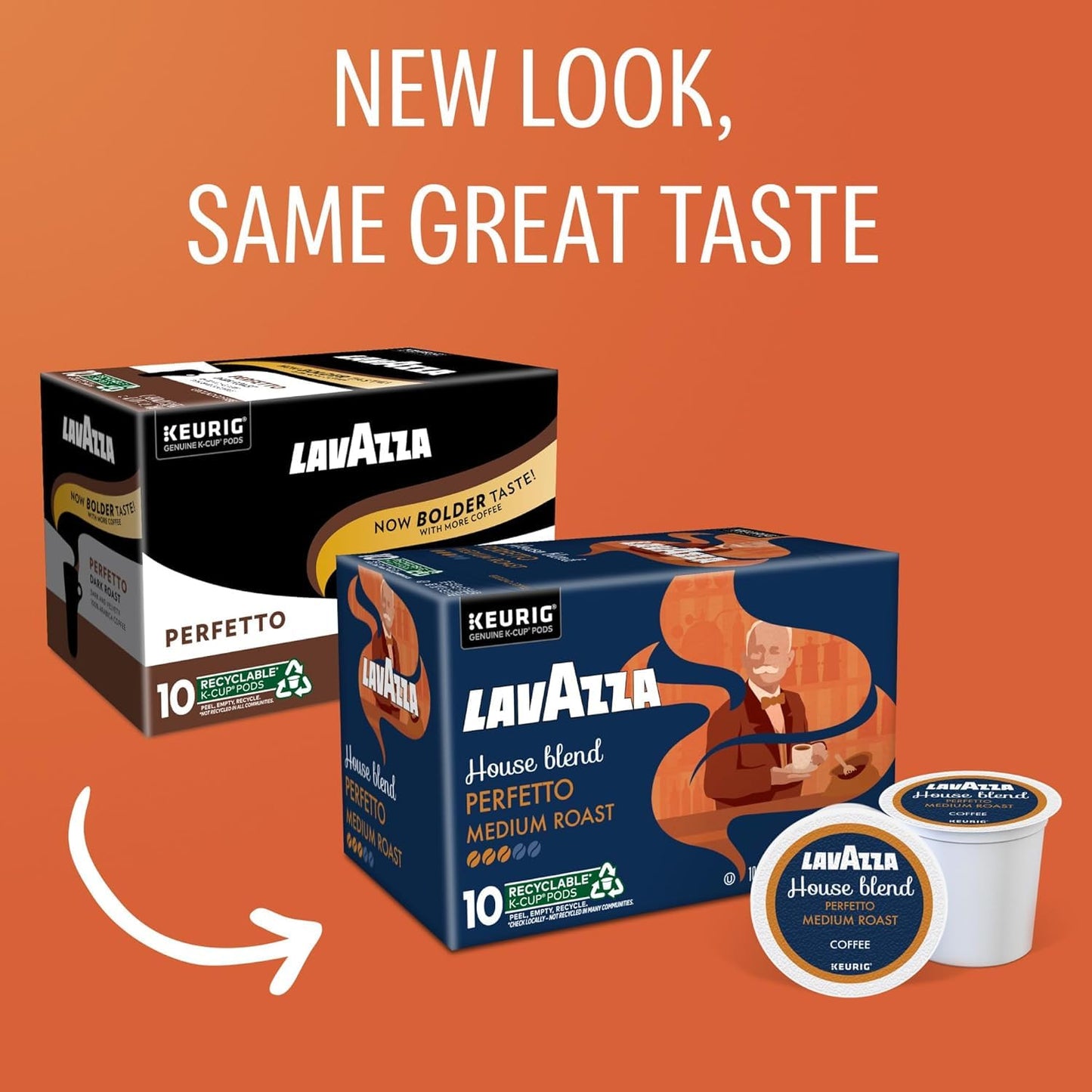 Perfetto Espresso Roast Ground Coffee Pods by Lavazza for - 10 x 0.34 oz Coffee