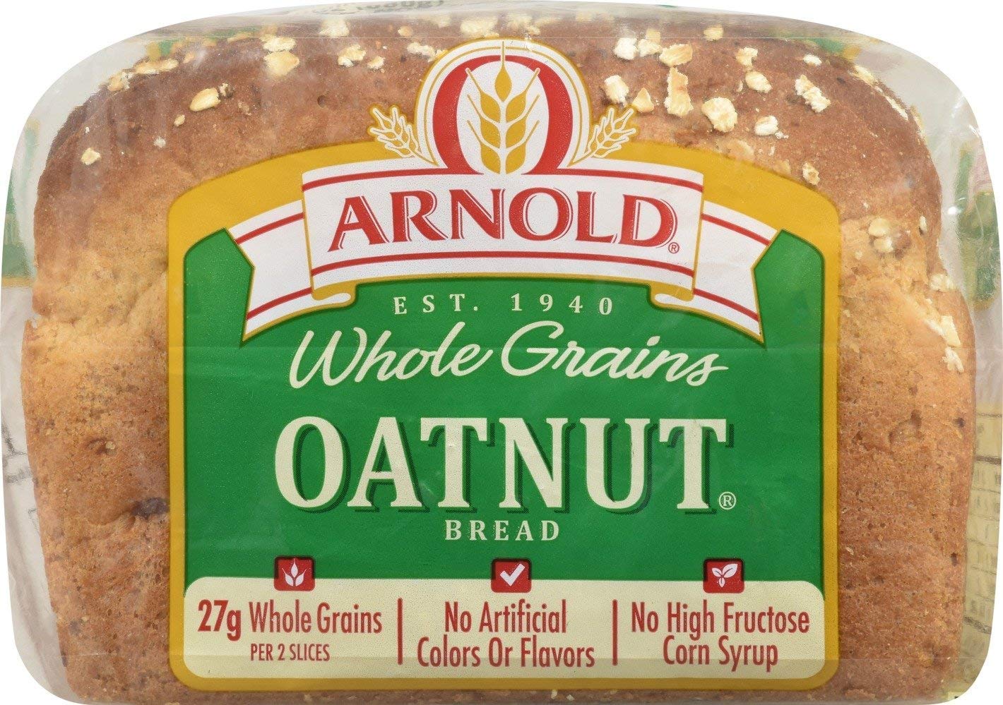 Arnold Whole Grains Oatnut Sliced Bread, 24 Oz - 2 Loaves