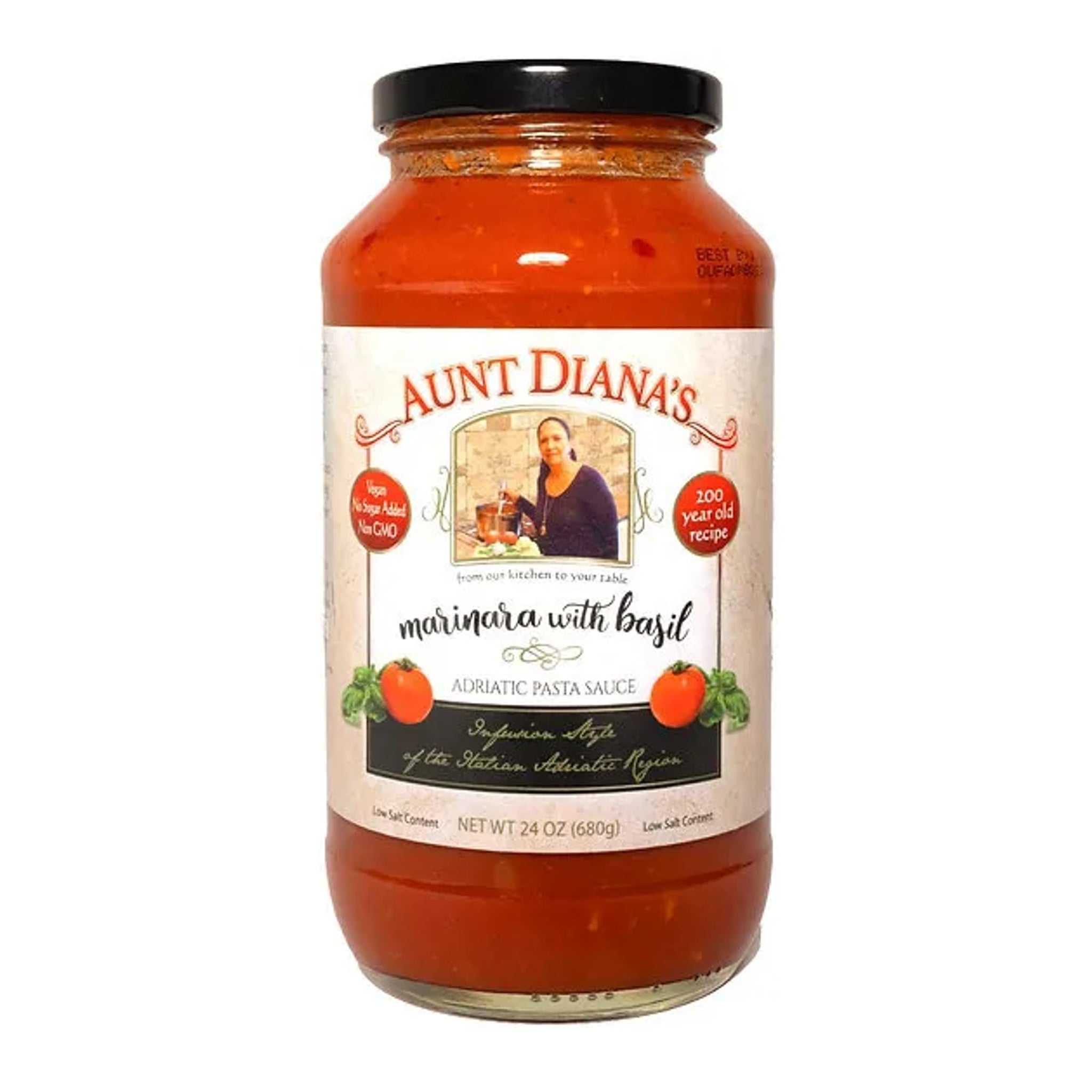 Aunt Dianas Pasta Sauce Marinara with Basil