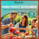 Wissotzky Watermelon Nana Mint Cold Breeze, Cold Brew Iced Tea (5 Pack - 90 Tea Bags) | Caffeine-Free | Herbal Tea | Kosher | Cold Water Brewing