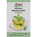 Sadaf Organic Moroccan Mint Tea - Mint Tea Bags - Ideal for Hot or Iced Tea - Organic Herbal Tea - Kosher - 18 Wrapped Tea Bags