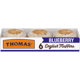 Thomas’ Blueberry English Muffins, Naturally and Artificially Flavored, 6 Count, 13 Oz Package of English Muffins