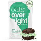 Oats Overnight Mint Chocolate Chip - Overnight Oats with 20g Protein, High Fiber Breakfast Protein Shake - Gluten Free Oatmeal, Non GMO High Protein