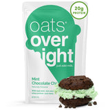 Oats Overnight Mint Chocolate Chip - Overnight Oats with 20g Protein, High Fiber Breakfast Protein Shake - Gluten Free Oatmeal, Non GMO High Protein