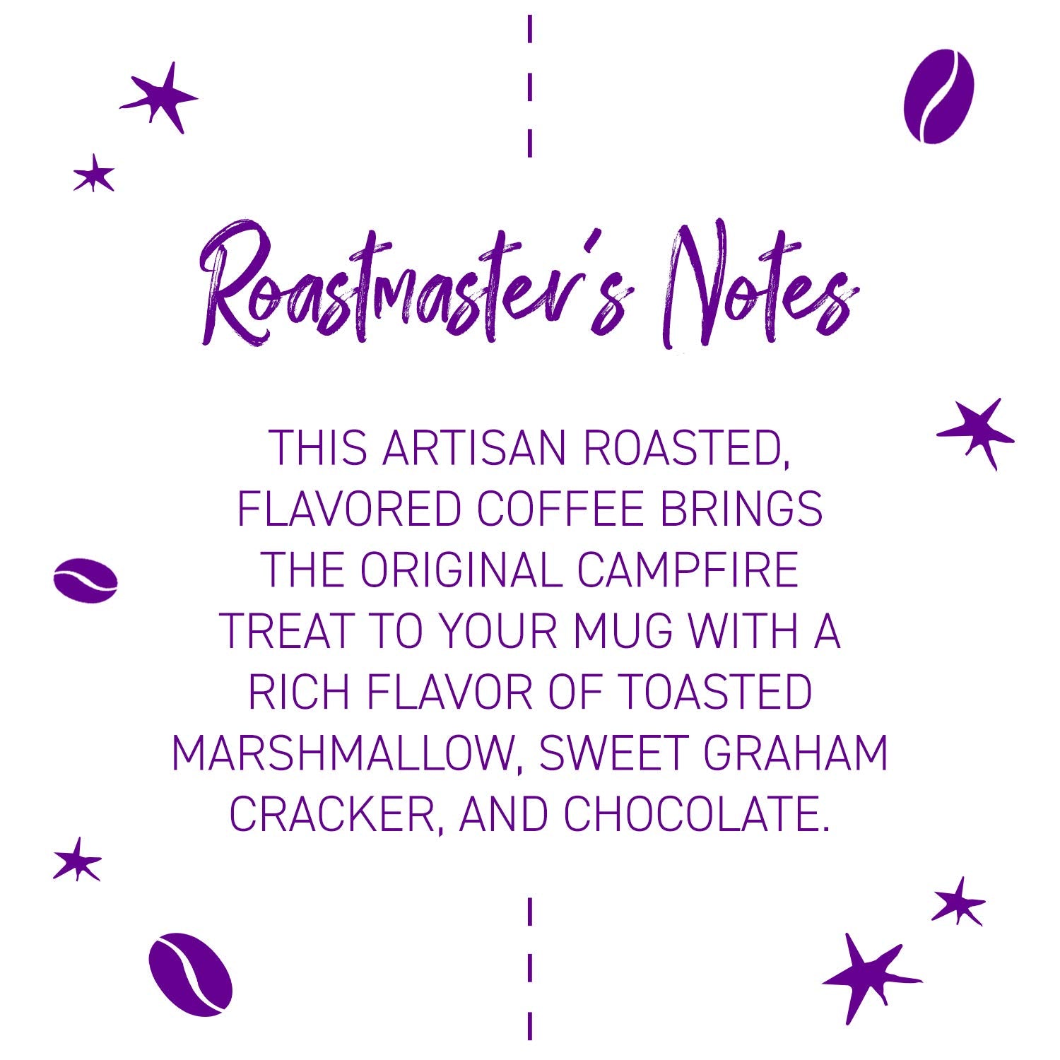 Joffrey's Coffee - Toasted S'Mores, Flavored Coffee, Artisan Medium Roast, Arabica Beans, Marshmallow, Graham Cracker, & Chocolate Flavor