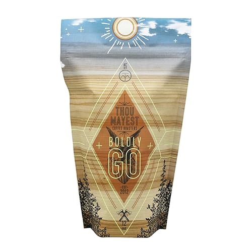 Boldly Go Coffee by Thou Mayest - Strong Dark Roast with Heavy Mouthfeel - 12oz Whole Bean