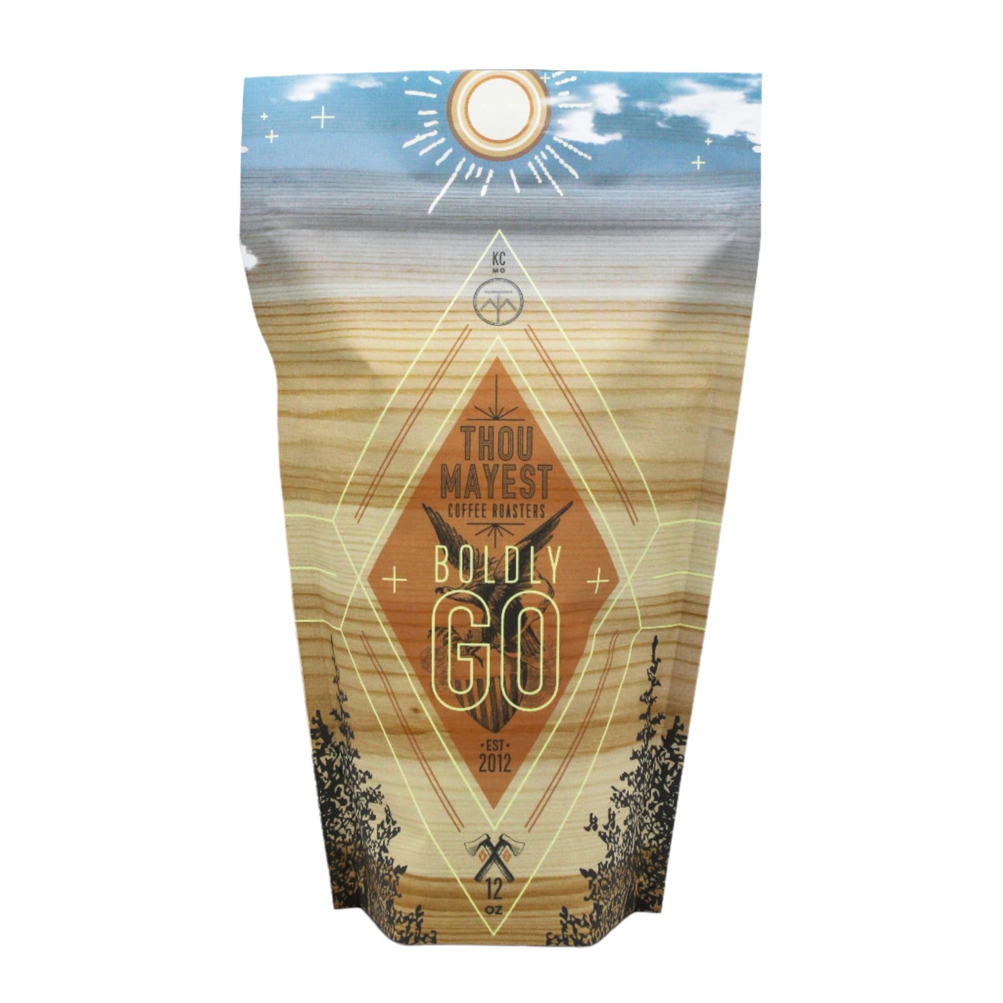 Boldly Go Coffee by Thou Mayest - Strong Dark Roast with Heavy Mouthfeel - 12oz Whole Bean