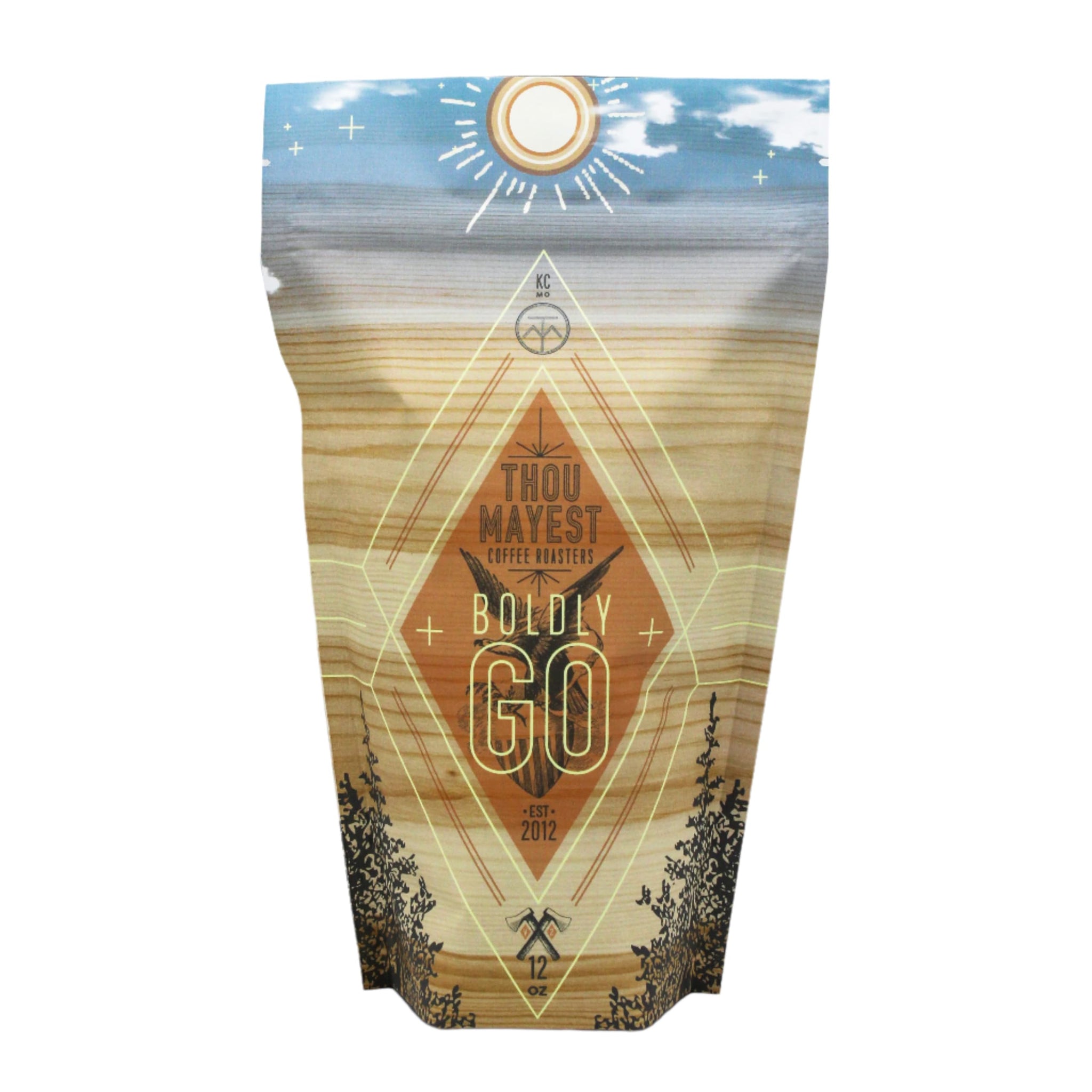 Boldly Go Coffee by Thou Mayest - Strong Dark Roast with Heavy Mouthfeel - 12oz Whole Bean
