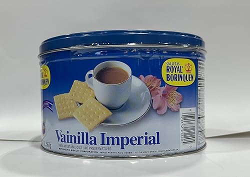 Vainilla Imperial - Puerto Rico's Sweet Vanilla Cookie by Royal Borinquen - 20 oz Can