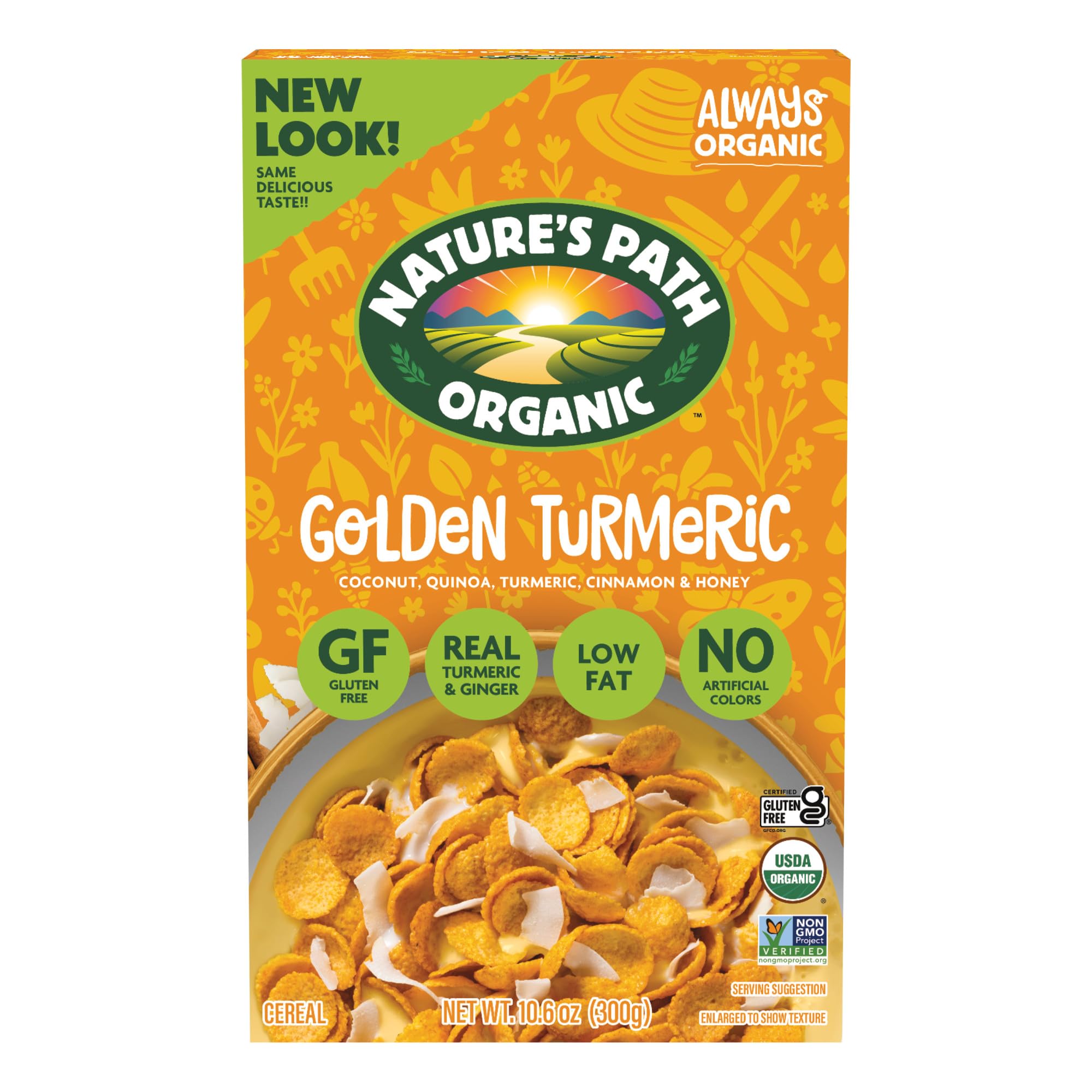 Natures Path, Cereal Golden Turmeric, 10.6 Ounce