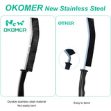OKOM Multifunctional Stainless Steel Crevice Cleaning Brush - Hard Bristles for Kitchen & Bath Gap Cleaning