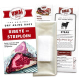 UMAi Dry Aging Bag for Steaks, Pack of 3, Dry Age Bags for Meat, Ribeye & Striploin Steak up to 12-18 lbs, Home Steak Ager Refrigerator Bags, No