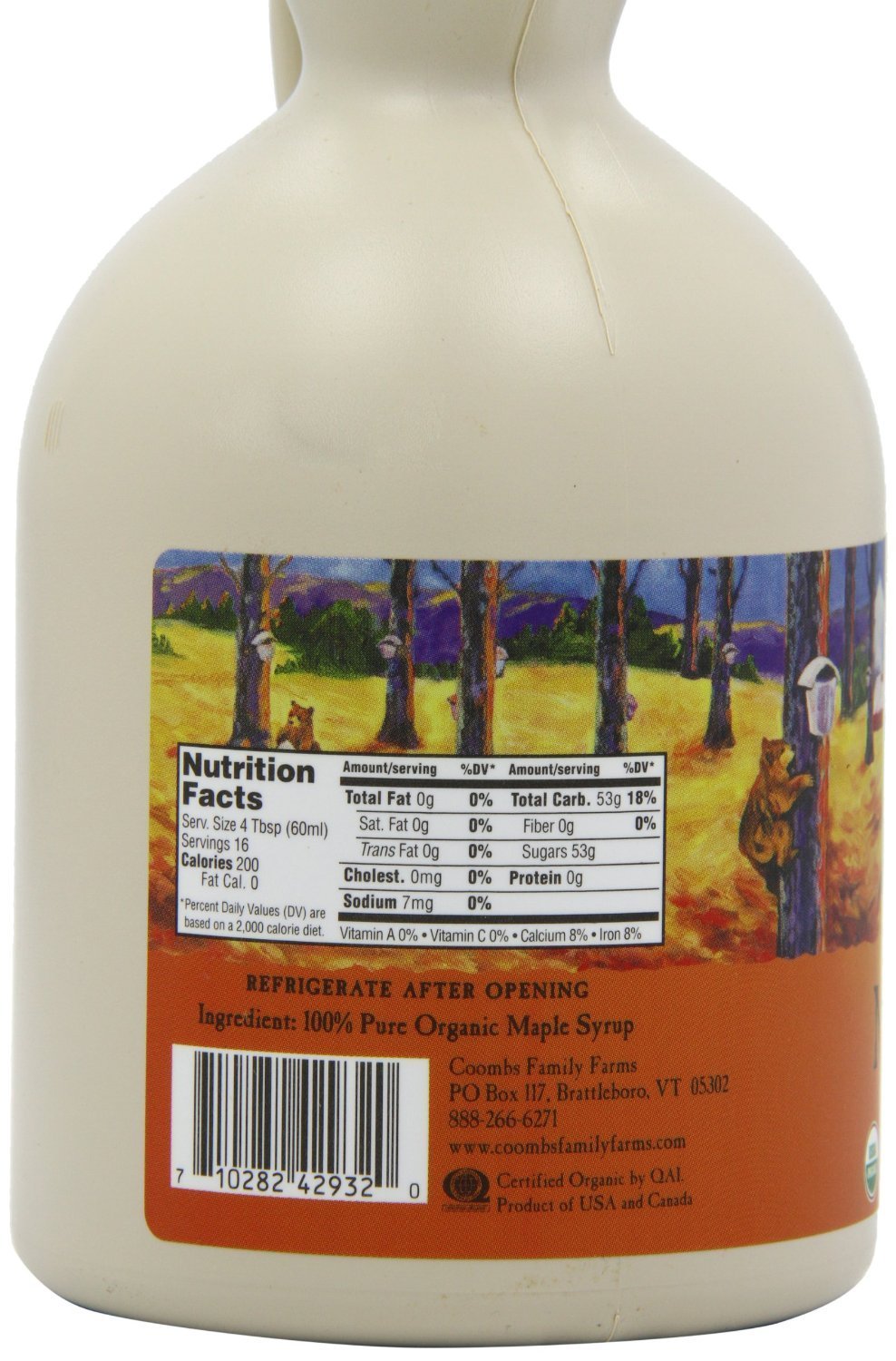 Coombs Family Farms Maple Syrup, Organic, Grade A, Dark Color, Robust Taste, 32 Fl Oz