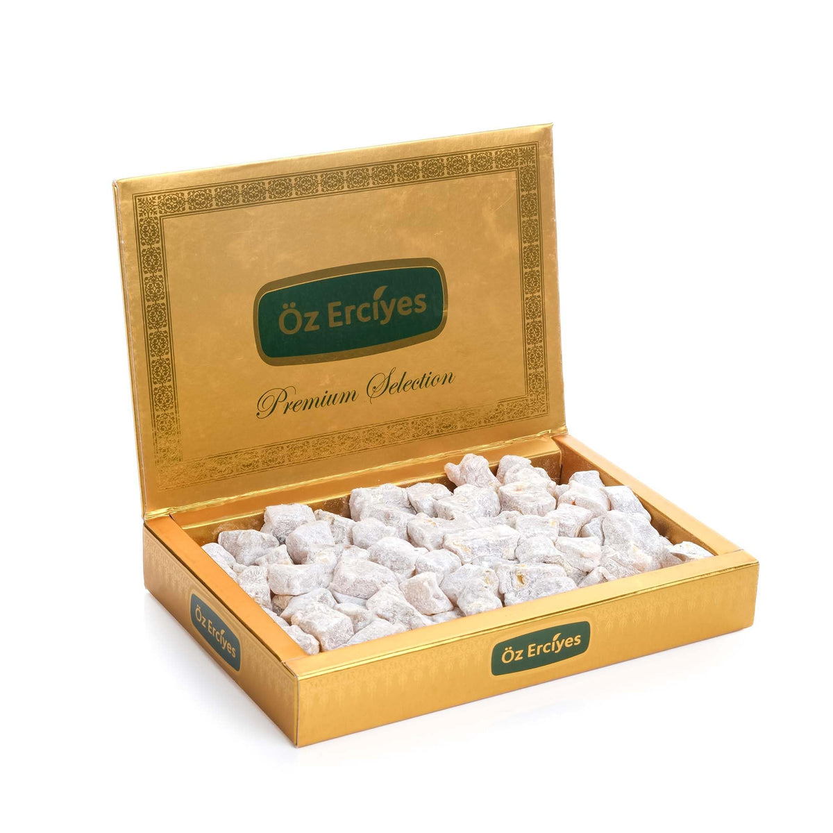 Turkish Delight with Pistachios - Traditional Lokum Candy Box, Authentic Turkish Sweets, Gourmet Arabic Dessert, Delicias Turcas, 17.6 oz (500g)