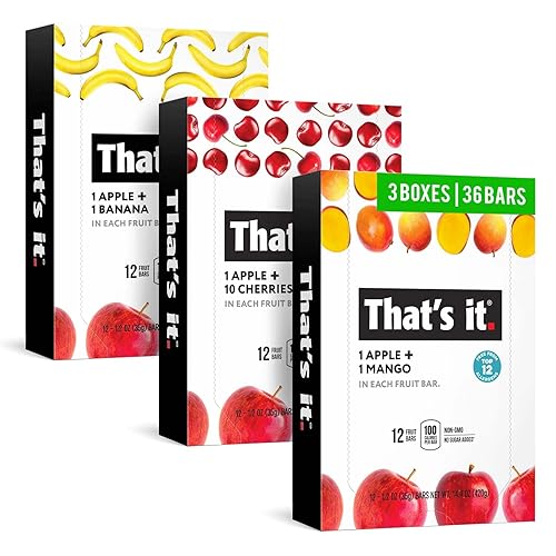 That’s it. Variety, 100% Natural Real Fruit Bar, High Fiber Vegan, Gluten Free Healthy Snack, Paleo for Children & Adults, Non GMO No Added Sugar