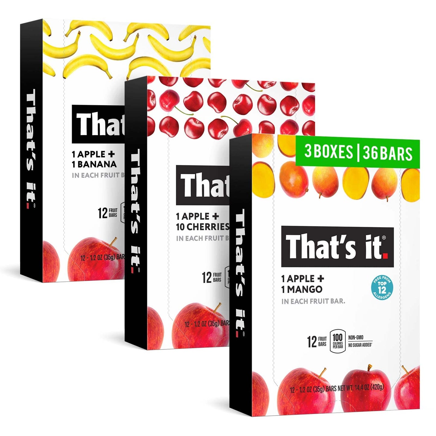That’s it. Variety, 100% Natural Real Fruit Bar, High Fiber Vegan, Gluten Free Healthy Snack, Paleo for Children & Adults, Non GMO No Added Sugar