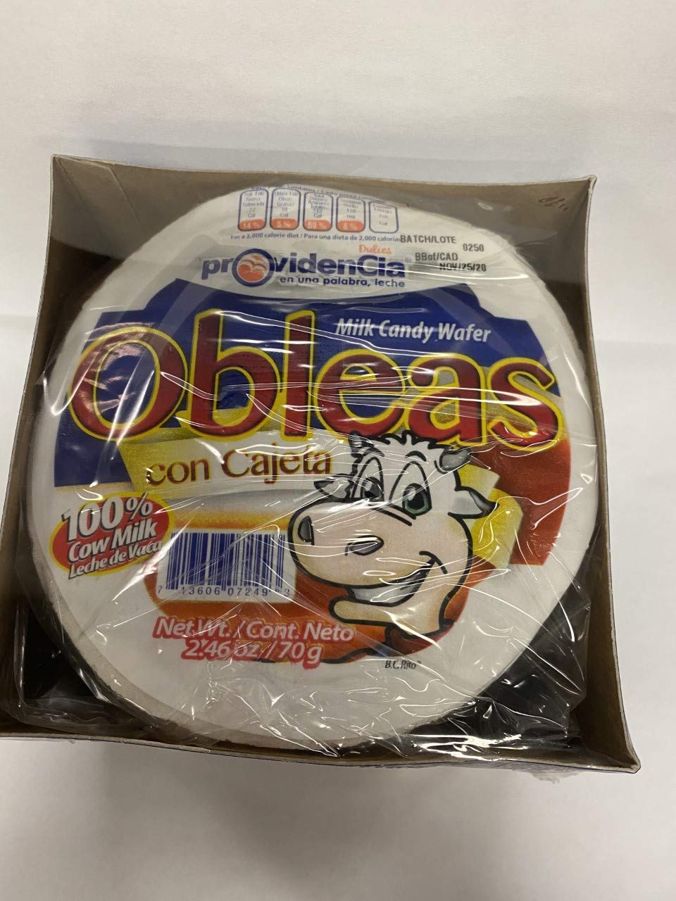 Obleas con cajeta/Milk candy wafer 12Pc 1lb 13.06oz