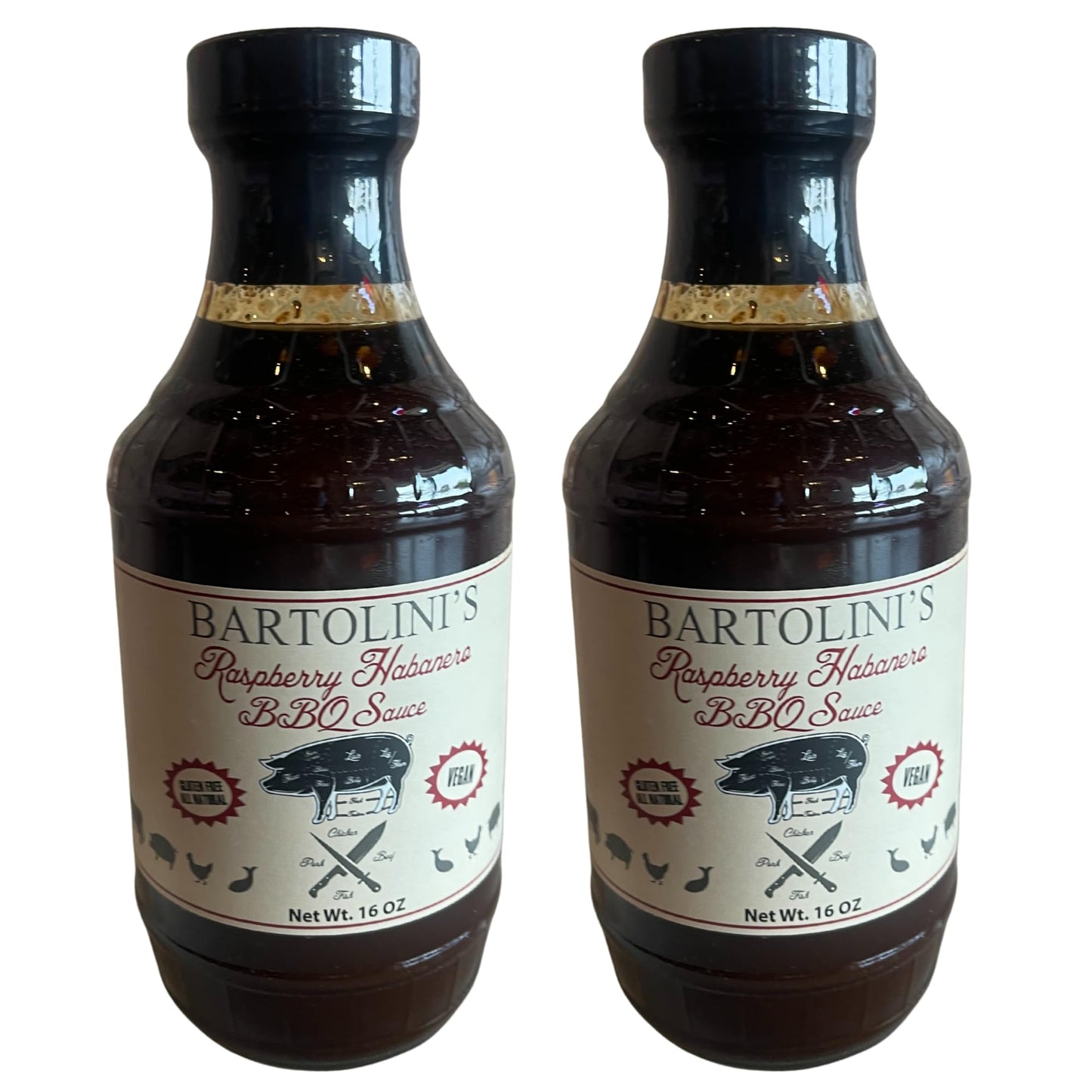 Bartolini's Raspberry Habanero BBQ Sauce 16 oz Bottle - Sweet & Spicy - Gourmet Barbecue Sauce - Gluten Free - Vegan (2)