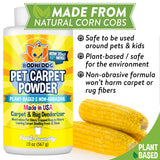 Bodhi Dog Natural Carpet Deodorizer Powder - Dry Pet Smell Eliminator & Urine Odor Remover - Loosens Fur & Dirt - Plant-Based Room Freshener