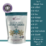 gfJules Certified Gluten Free Cut Out Cookie Baking Mix | No Grit, Non-GMO, Vegan | Certified Top 9 Allergen-Free & Kosher | Make 36 Sugar Cookies | 19 Ounces
