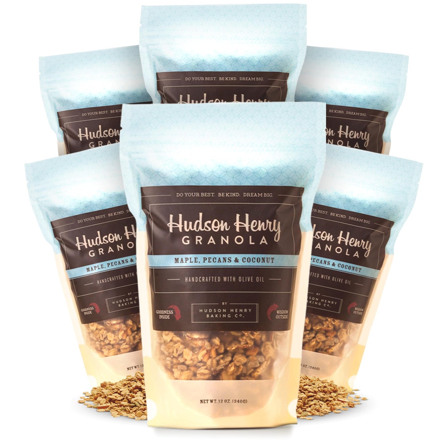 Hudson Henry Maple Pecan Coconut Granola | Gluten Free Granola with Nuts & Seeds | Vegan, Non-GMO & Small Batch Baked with Pure Maple Syrup & Extra