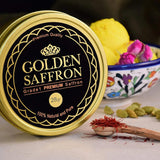 Golden Saffron, Finest Pure Premium All Red Saffron Threads, Grade A+ Super Negin, Non-GMO Verified. For Tea, Paella, Rice, Desserts, Golden Milk