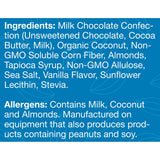ChocoRite Milk Chocolate Coconut Almond | No Added Sugar | Gluten Free, Soy Free, Non-GMO | No Sugar Alcohols | Pack of 6 Pouches