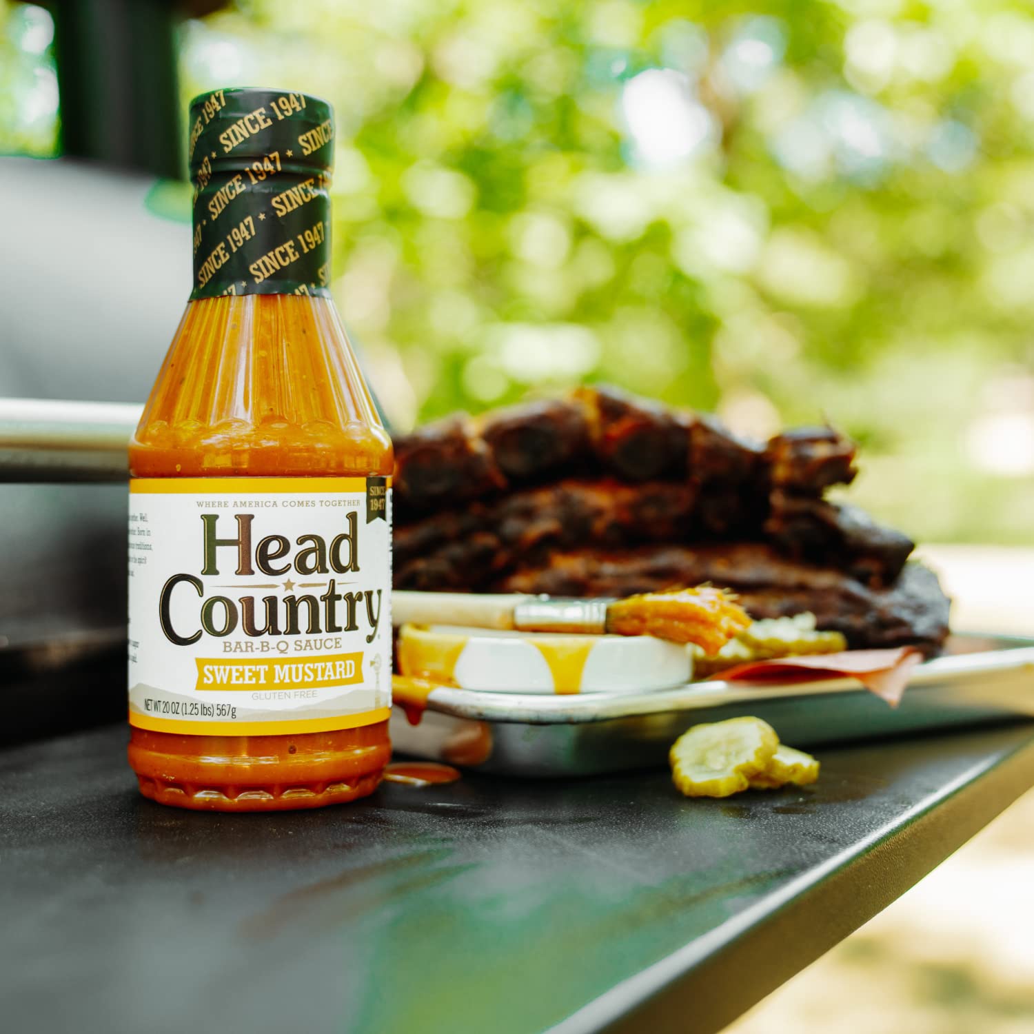 Head Country Bar-B-Q Sauce, Sweet Mustard, 18.5 oz, Pack of 1