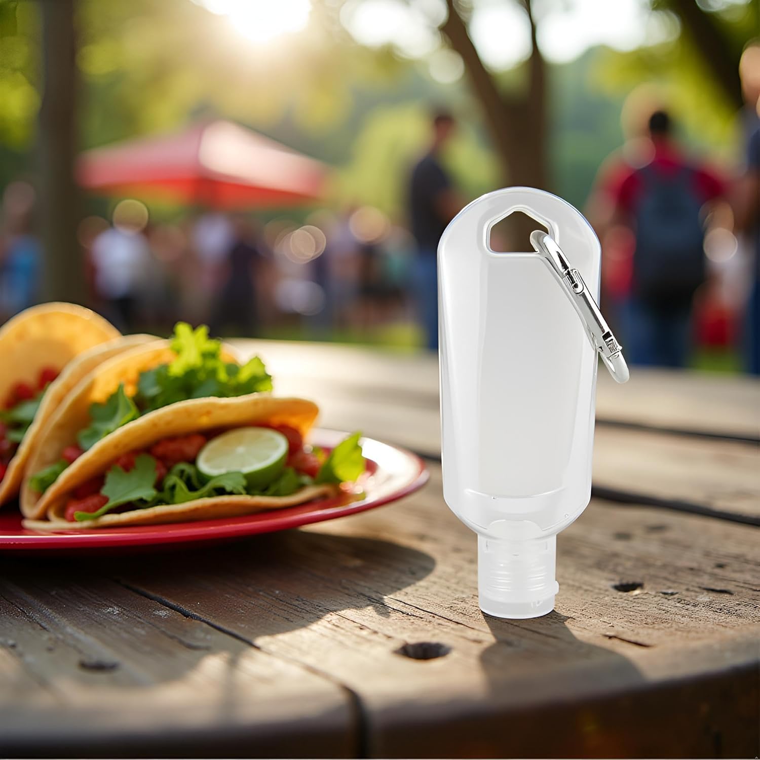 3Pcs Portable Hot Sauce Keychain Bottles - Mini Ketchup Containers for On-The-Go - Refillable Travel Size Hot Sauce Keychain, 2oz/50ml Bottles,Sauces