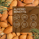 King's Selection x Kirkland Signature Whole Almonds - 3Pounds (in King's Selection Family Bundle Bulk Packaging) - Healthy Snack | High Fiber | High
