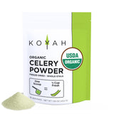 KOYAH - Organic USA Celery Powder (1 Scoop = 1/4 Cup Fresh): 36 Servings, Freeze-dried, Whole-Stalk Powder