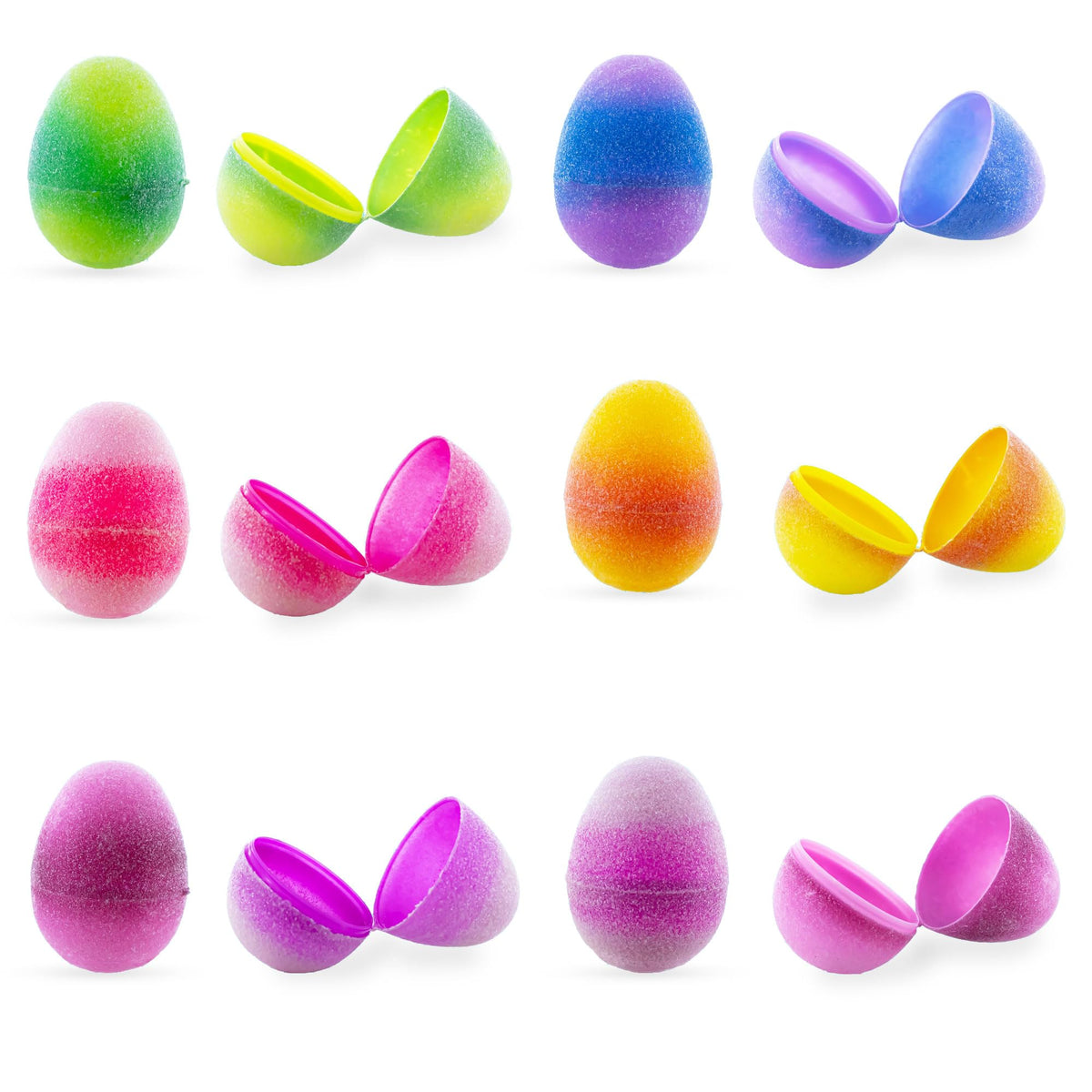 BestPysanky Set of 24 Glittered Jelly Fruit Marmalade Plastic Easter Eggs