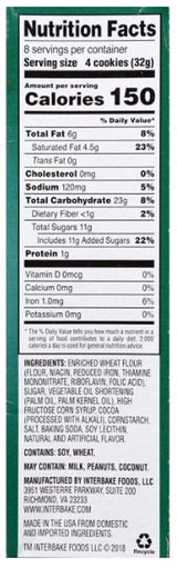 Oven Baked Fudge Mint Cookies, 4 Boxes (Total 36 oz)