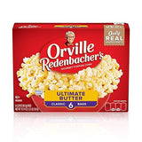 Orville Redenbacher’s Microwave Popcorn, Ultimate Butter Flavor, 3g Fiber Per Serving, 3.29 oz., 6-Count