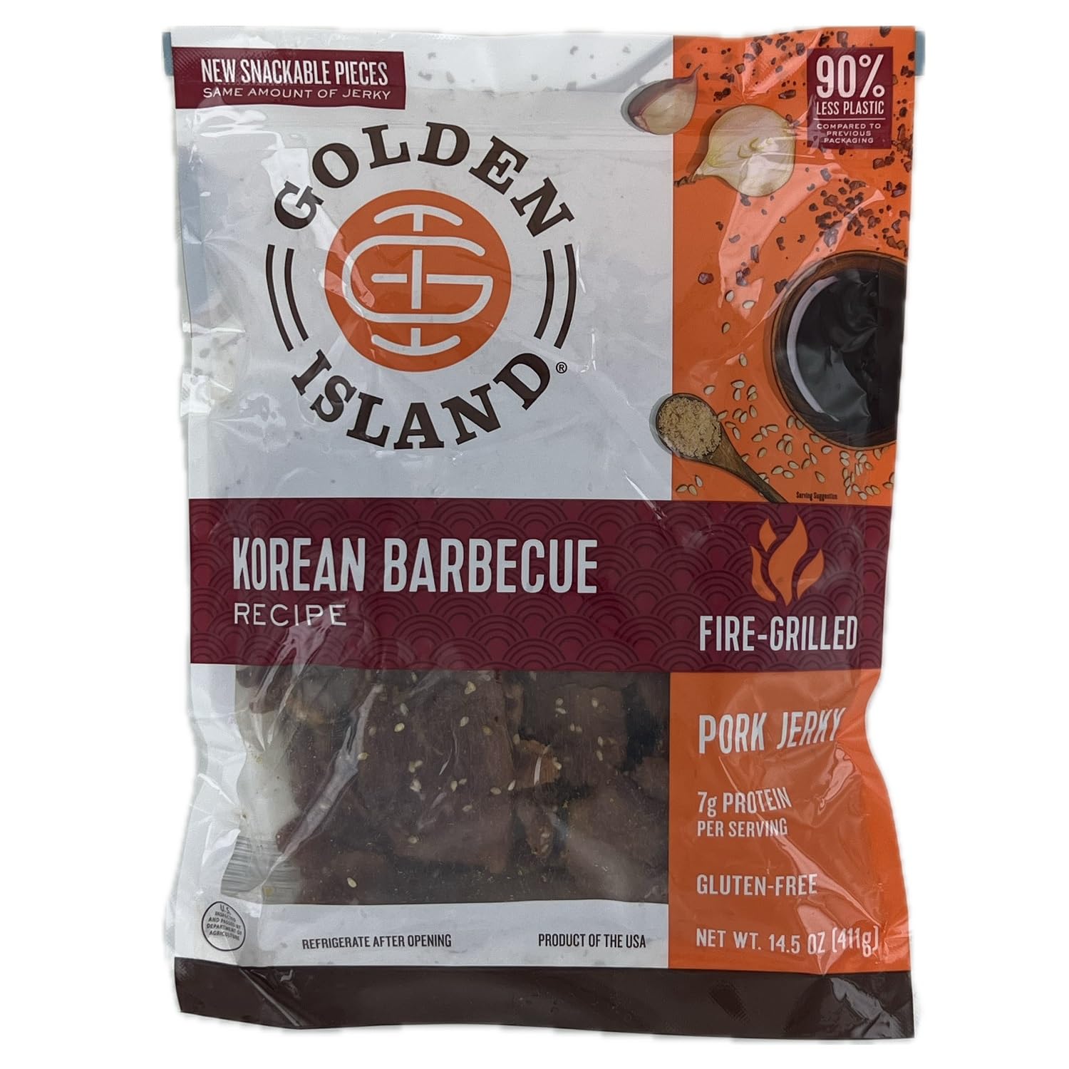 Golden Island Korean Barbecue Pork Jerky, 14.5 Ounce