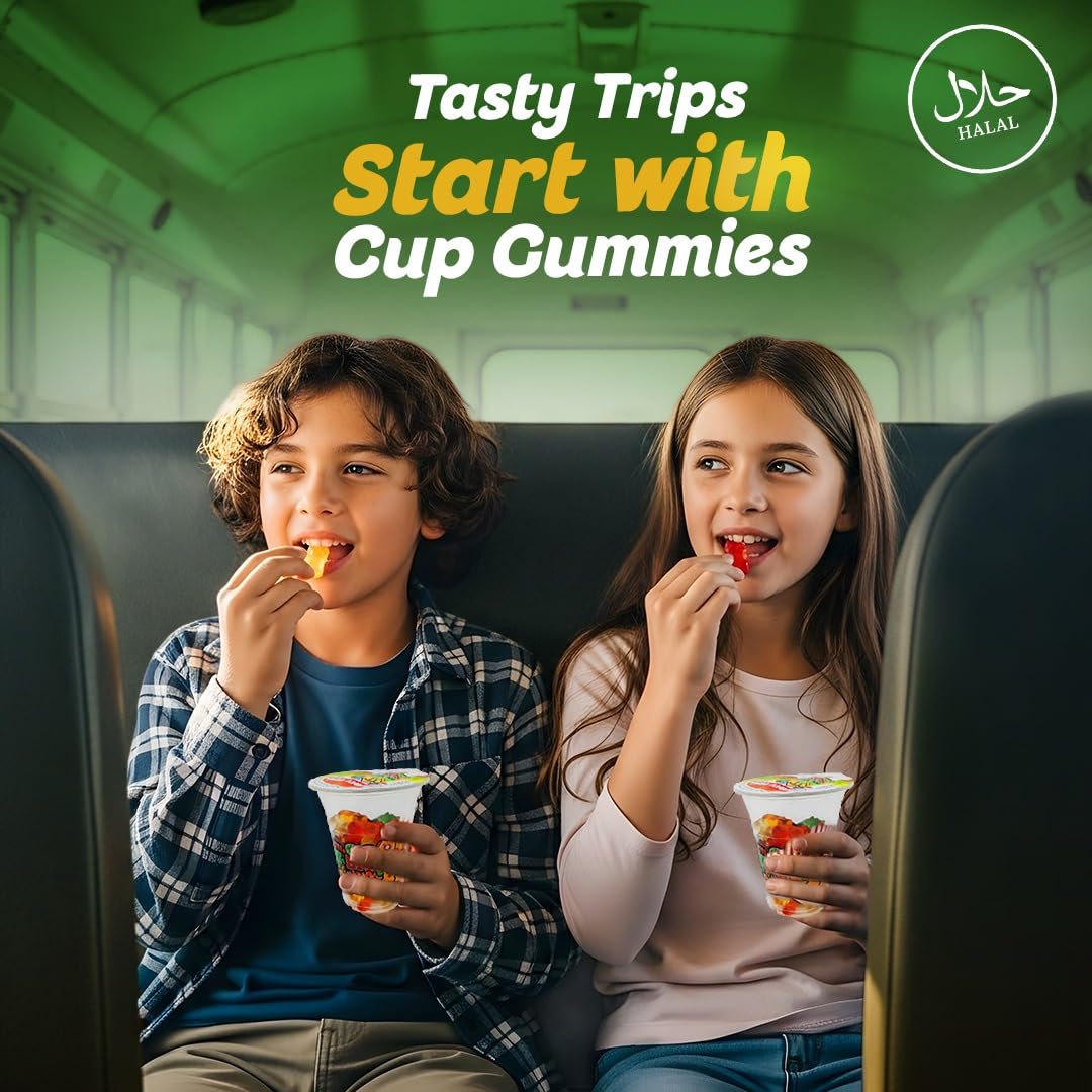 Cup Candy Gummy Candy Cola Fun Fruit Bites 6oz (Pack 28)