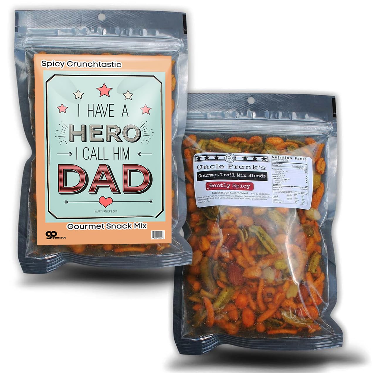 Hero Called Dad Snack Mix - Delight Crunchy Nuts - Father's Day Gift - Irresistible Blend for Dads with a Taste for Adventure