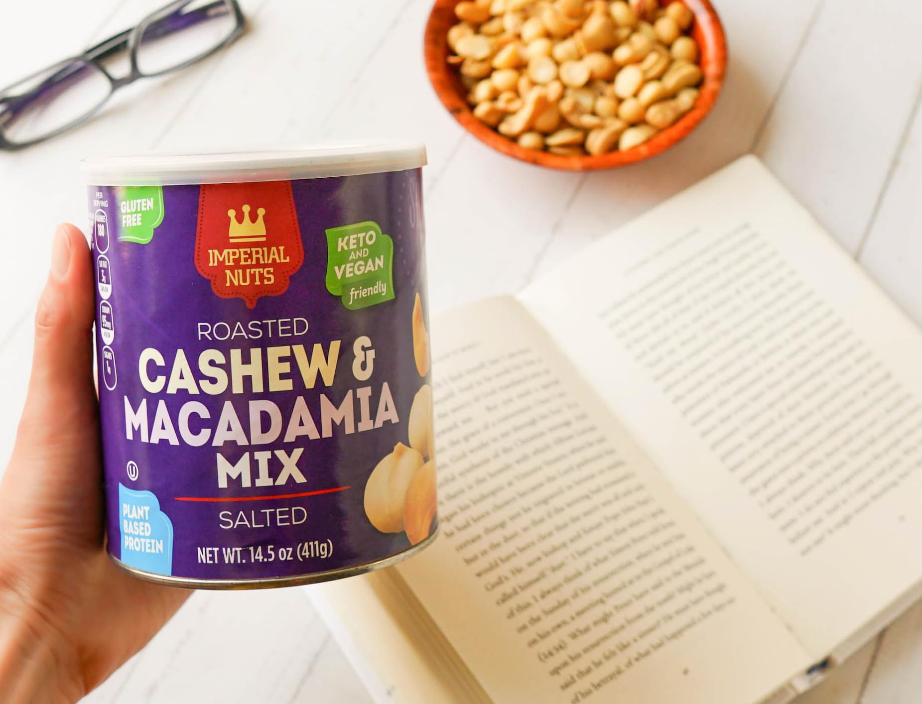 Imperial Nuts - Macadamia Nuts Oil Roasted Roasted | Gluten Free, Vegan and Keto Friendly Food | Plant Based Protein, Delicious Buttery Taste | Kosher
