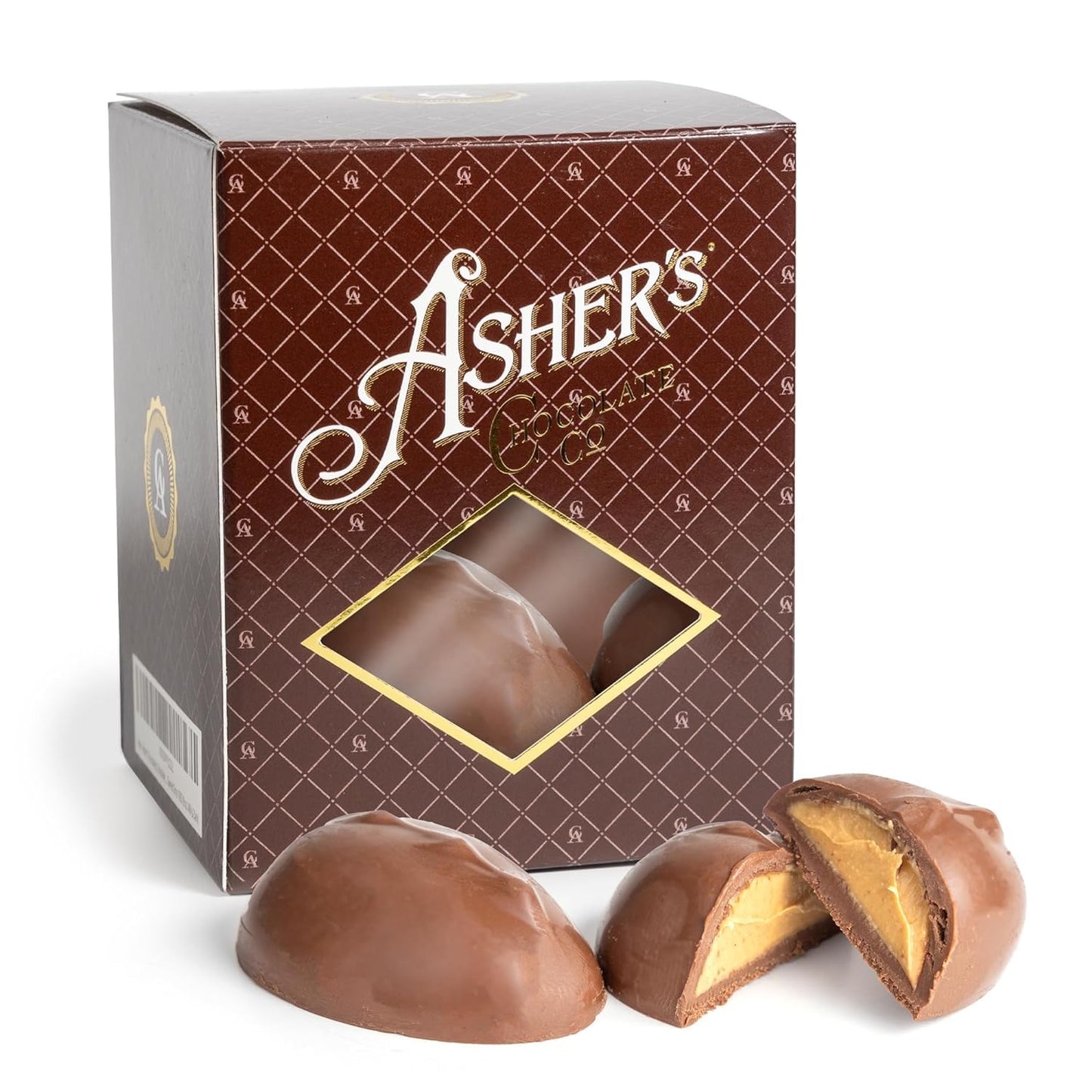 Asher's Chocolates, Sugar Free Milk Chocolate Eggs, Small Batches of Kosher Chocolate, Family Owned Since 1892, 13 Individually Wrapped Chocolate Eggs