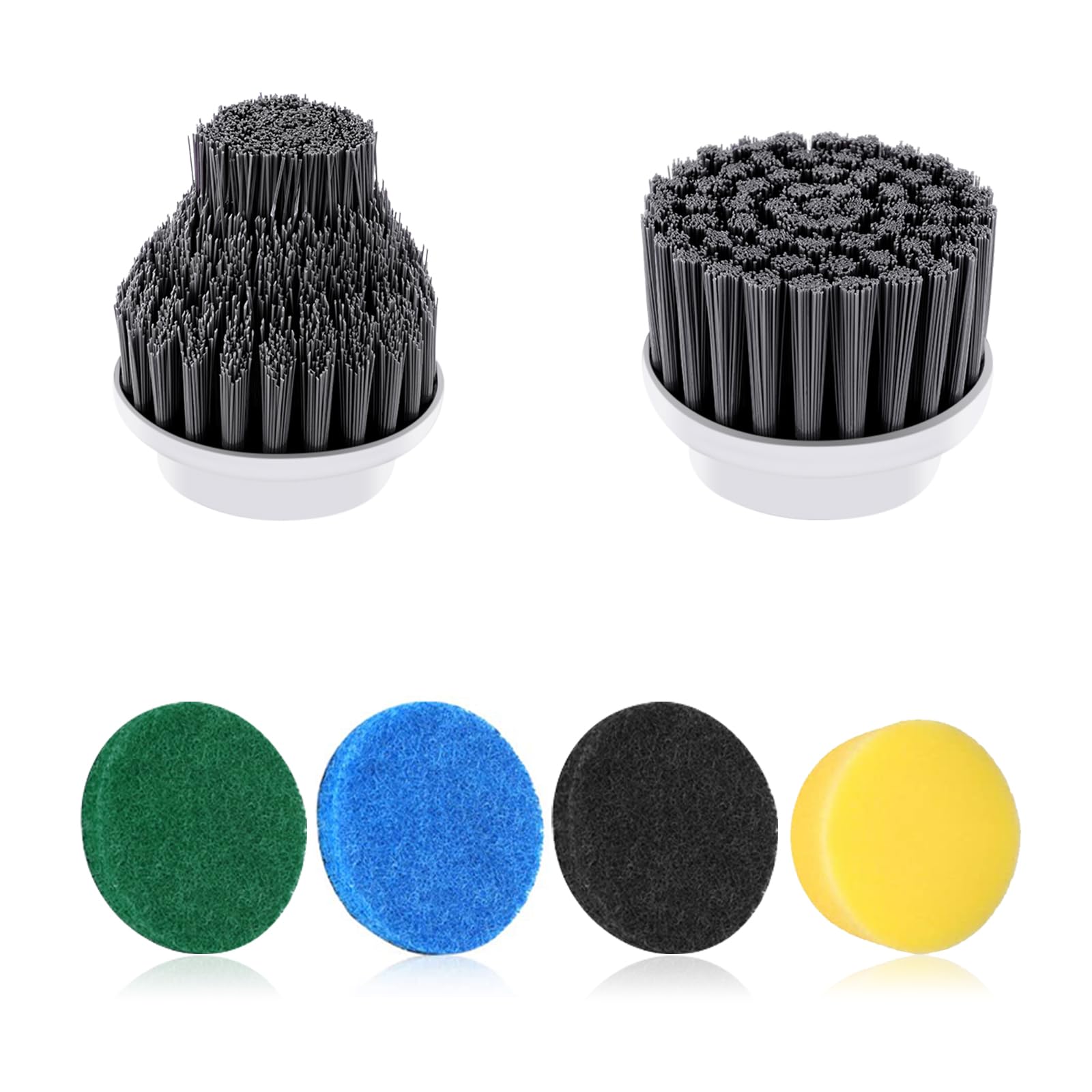 Electric Spin Scrubber Brush Heads Set for NOLYTH Power Spin Scrubber, 6 Pack Replaceable Brush Heads for Cleaning Corners Grout Stain on Stove