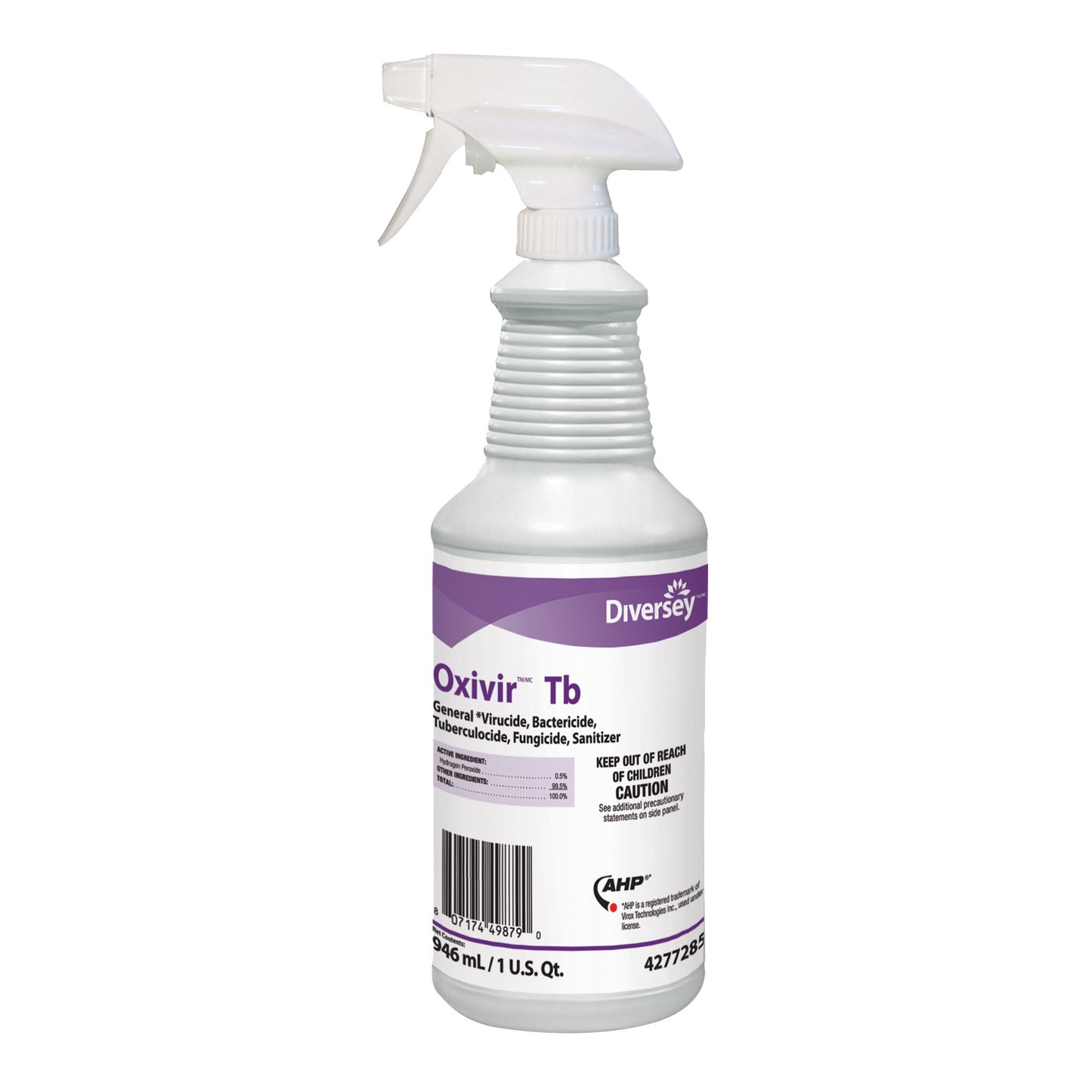Diversey Oxivir TB One-Step Disinfectant Cleaner, 32oz Bottle, 12/Carton