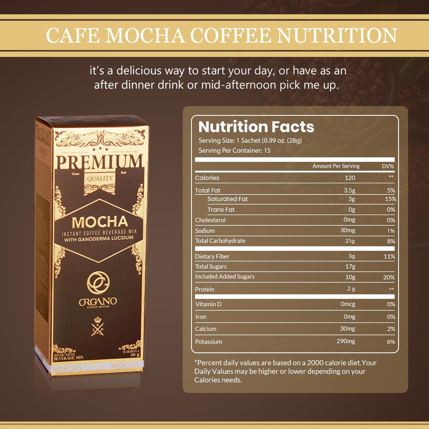 ORGANO Gourmet Cafe Mocha (15 sachets)