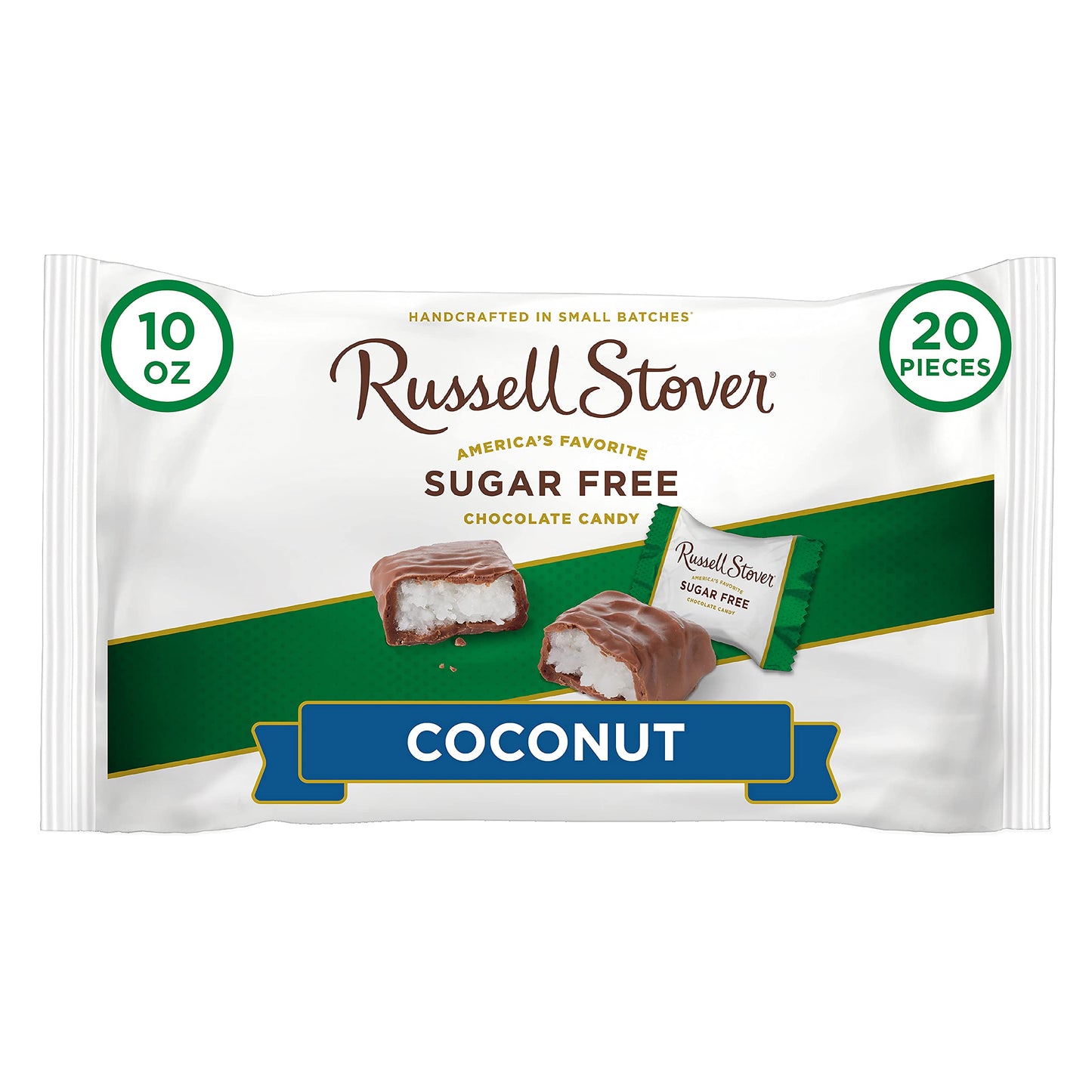 Russell Stover Sugar-Free Laydown Bag Coconut, 10 Ounce