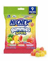 Hi-Chews Gummy Candy, 9 Bags, Soft Chew Fruit Candy for Snacking and Sharing, Green Apple Pineapple Watermelon Flavors, Gluten Free Sweet and Sour