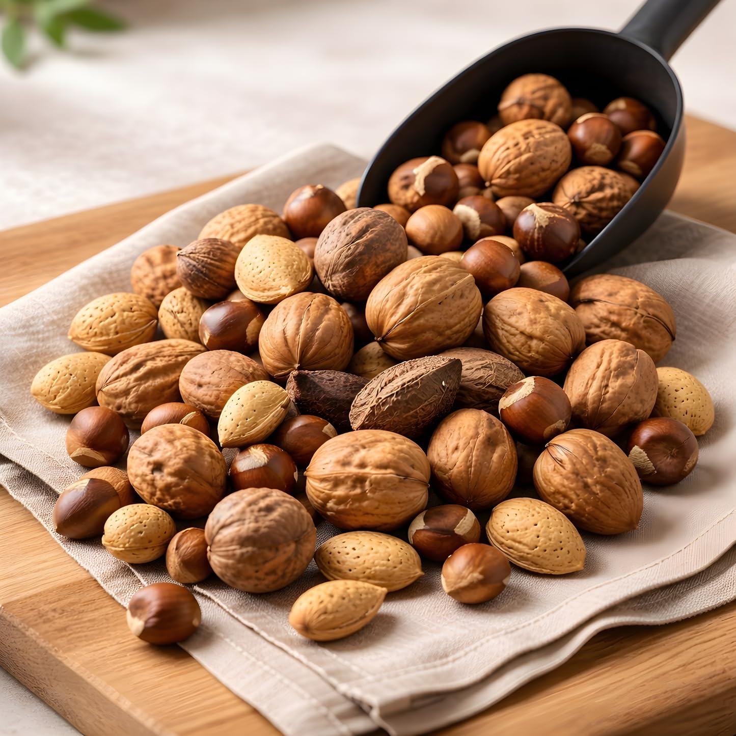 In-Shell Mixed Nuts Selection - Raw Almonds, Walnuts, Hazelnuts and Pecans, Unsalted Mixed Nuts in Shell, Assorted Whole Nuts Variety Pack, Natural